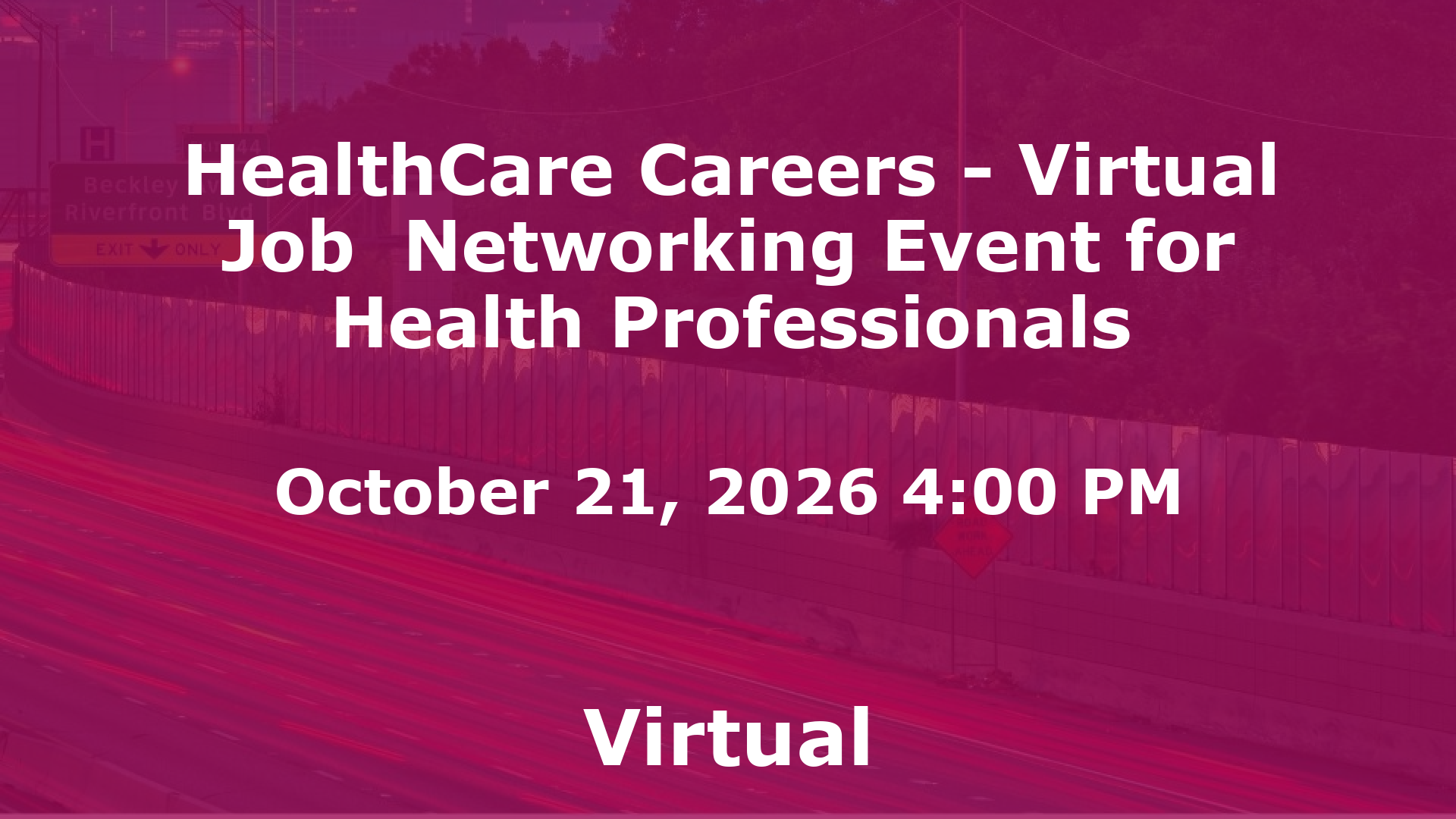 HealthCare Careers - Virtual Job  Networking Event for Health Professionals event image